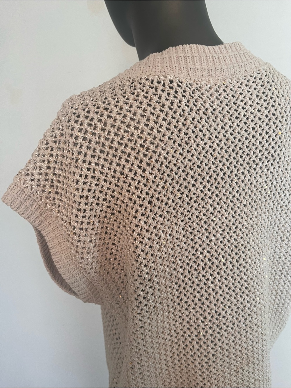 Joie Light Taupe Knit Sweater with Metallic Thread - Picture 6 of 7